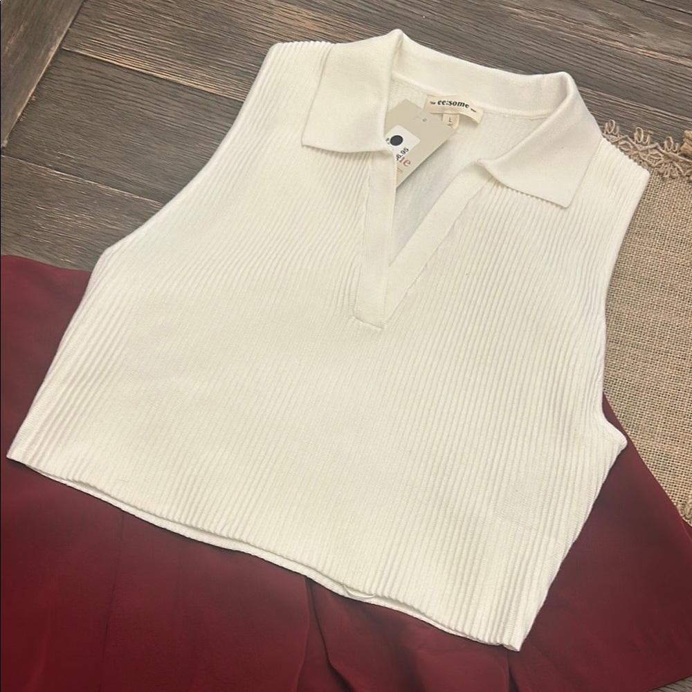 White Sleeveless Top